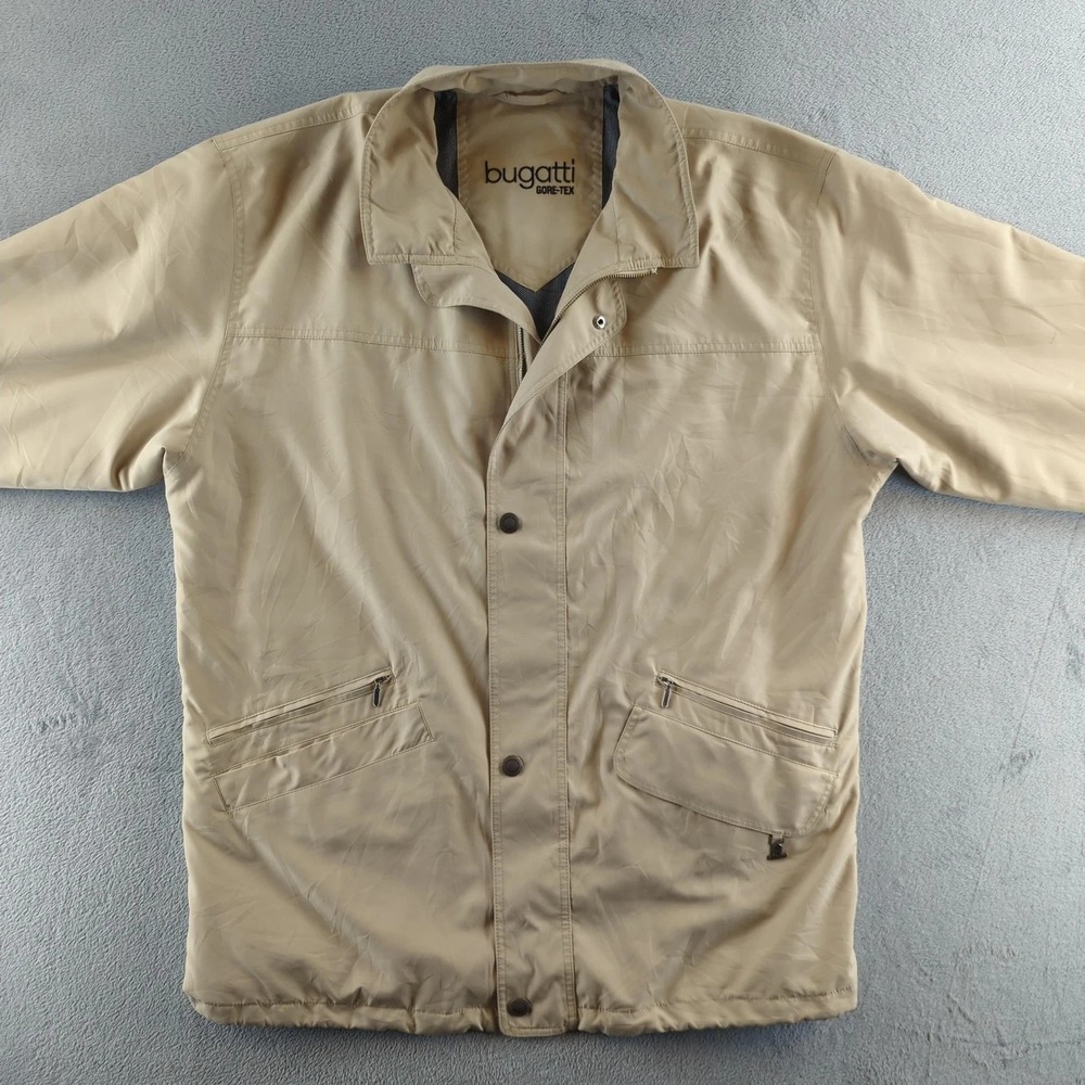 Bugatti Jacket‎ Mens Extra Large Beige Waterproof Windbreaker Outdoor Gore Tex